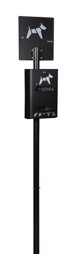 [59914 - HYGECA] [59914] Borne de propreté canine sur poteau à enfouir Gris manganèse