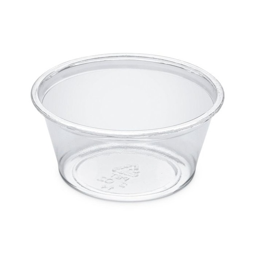 [63010177] [POT60C] Pot rond 60ml Rpet - transparent - 62x30mm - Cart. de 25x100 pièces
