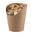 [61600110] [785081] Wrap cup kraft brun 12oz/360ml 70x122 - Cart. 12x50 pièces mm