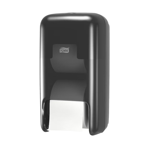 [558042] [50077-NO] Tork OptiServe® Distributeur pour papier toilette sans mandrin 2 rouleaux vertical noir T7