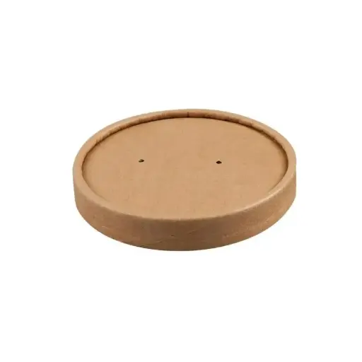 [ECAS90309] [ECAS90309] Couvercle pour bol rond en carton 780/960ml ⌀118mm - 500 pièces