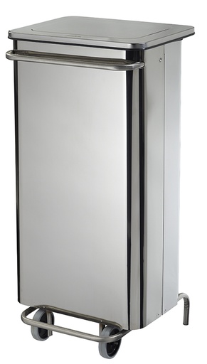 [57255] [57255] COLLECROULE CARENE poubelle mobile à pédale 110L Inox